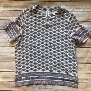Madewell Silk Blouse with Zippered Back